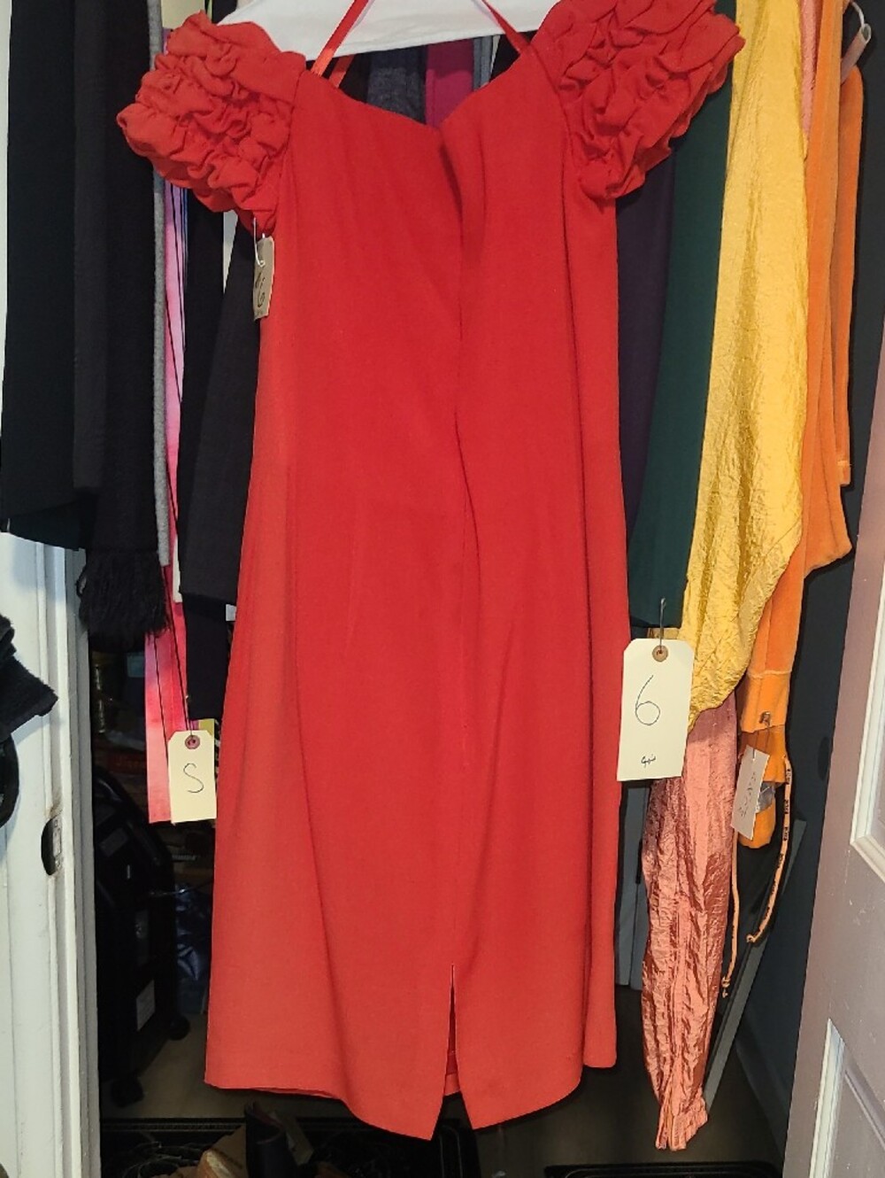 Cache Red Ruffle-Shoulder Tunic Dress - Picture 7 of 7